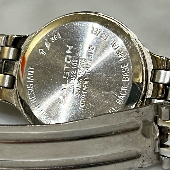 H by Halston stainless steel link watch. Works. - Picture 9 of 9
